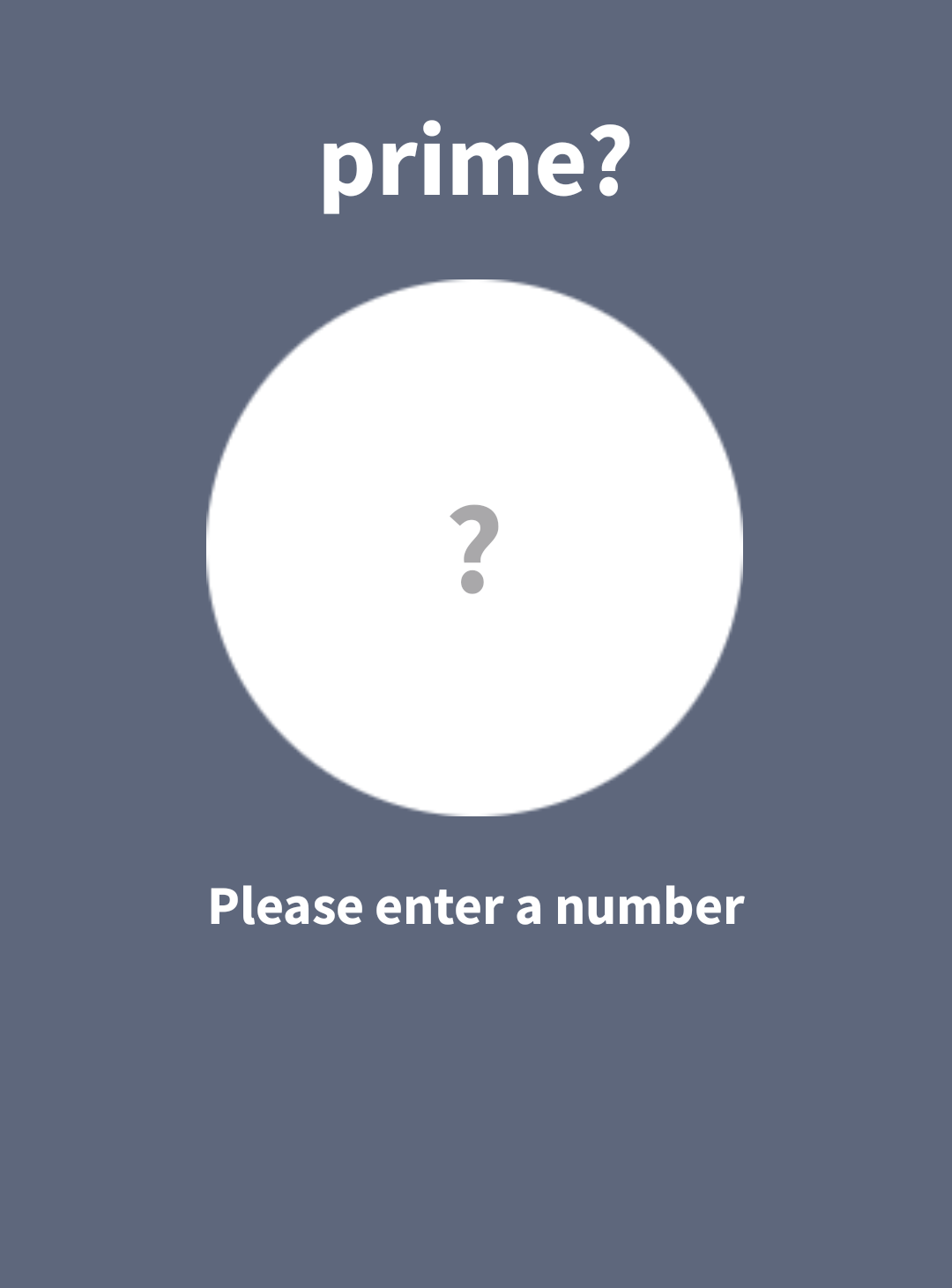 IsItPrime App Screenshot